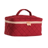 Burgundy Quilted Train Case