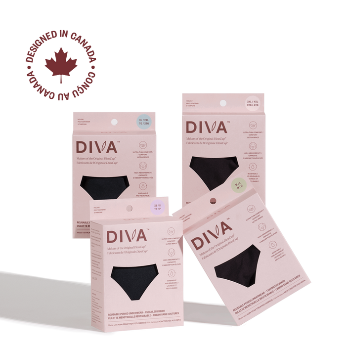 diva Pack de sous-vêtements pour 4 règles DIVA™ Lot multiple de bikinis sans coutures $125.00 $125.00