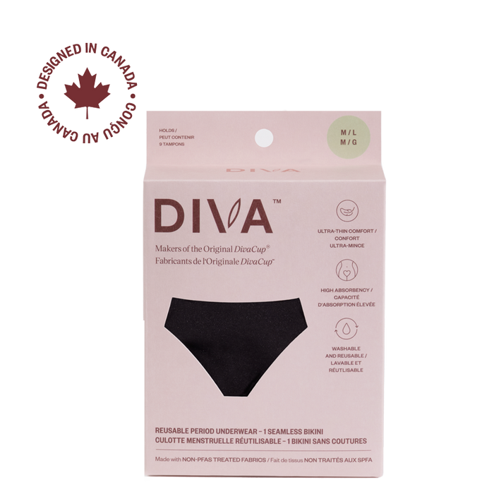diva Sous-vêtements menstruels réutilisables DIVA™ Bikini sans couture $34.00 $34.00