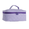 Purple Quilted Train Case
