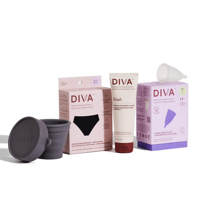 diva Ensemble essentiel pour les règles de la coupe DIVA™ Bikini et coupe menstruelle sans couture $80.00 $80.00