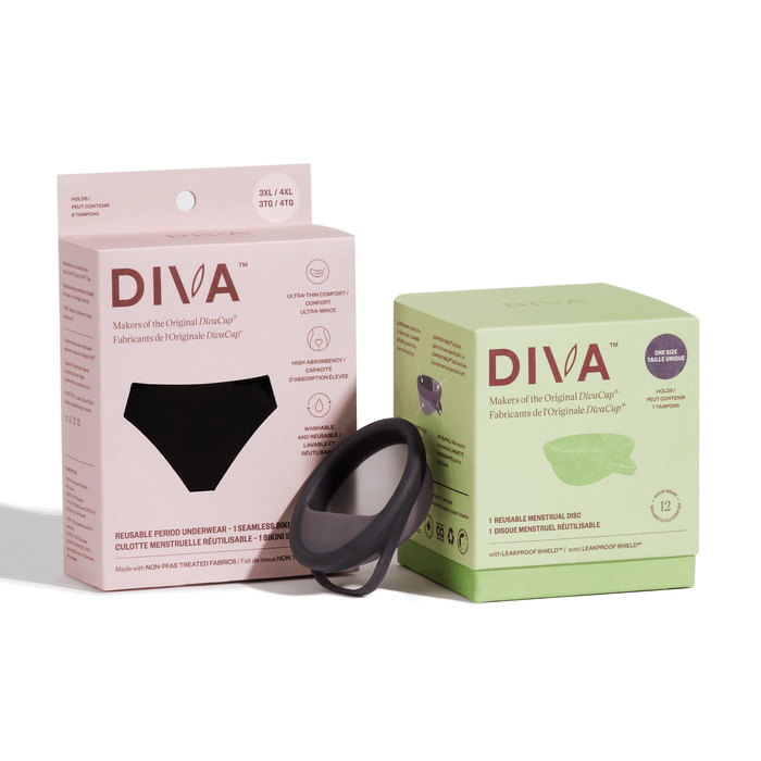 diva Ensemble disque et sous-vêtements DIVA™ Ensemble de soins menstruels réutilisables $60.00 $60.00