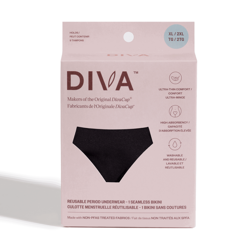 DIVA Reusable Period Underwear -holds up to 9 regular tampons of flow 